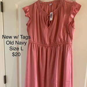 Old Navy Maternity Dress Pink Size Large NWT